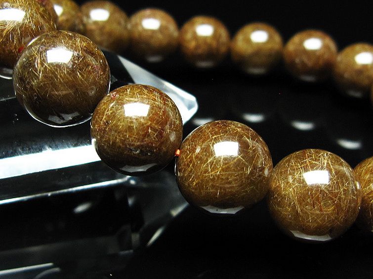 金針ルチル水晶 ブレスレット 12mm [t15-11339] 3枚目