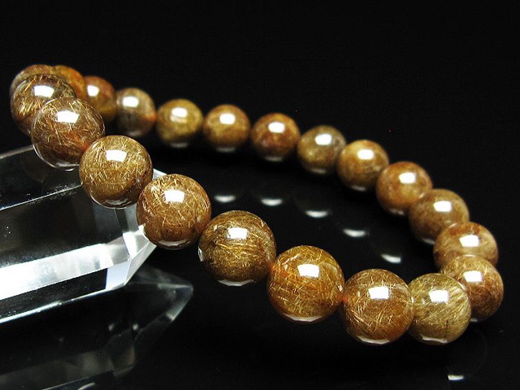 金針ルチル水晶 ブレスレット 10mm [t15-11345] 1枚目
