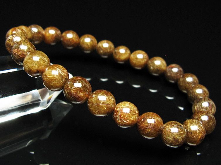 金針ルチル水晶 ブレスレット 8mm [t15-11348] 1枚目