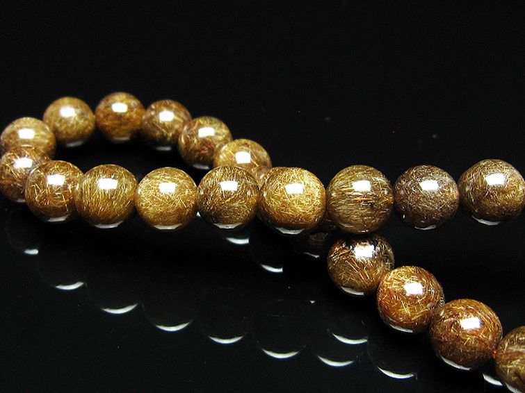 金針ルチル水晶 ブレスレット 8mm [t15-11348] 2枚目