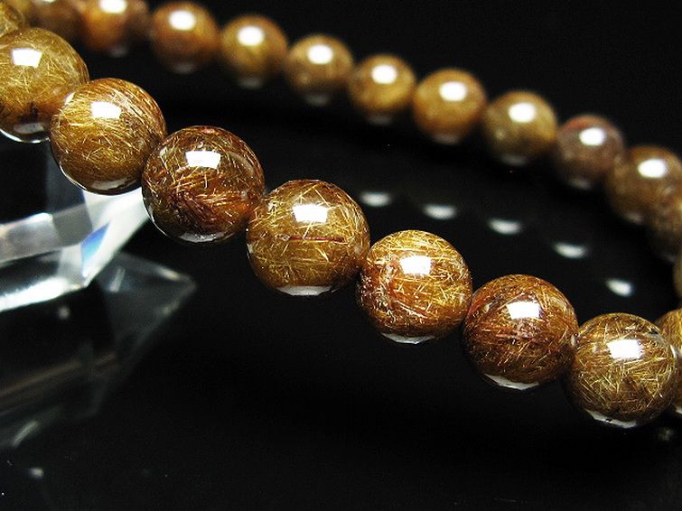 金針ルチル水晶 ブレスレット 8mm [t15-11348] 3枚目