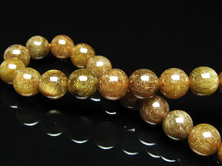 金針ルチル水晶 ブレスレット 8mm [t15-11351] 2枚目