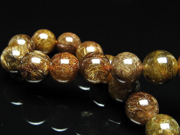金針ルチル水晶 ブレスレット 10mm [t15-11355] 2枚目