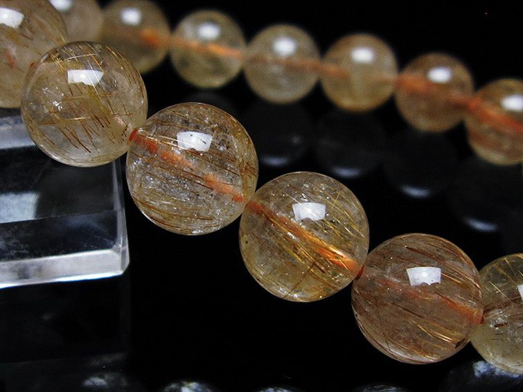 ファイナルグレード金針ルチル水晶 ブレスレット 12mm [t15-11375] 3枚目