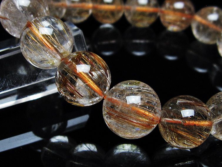 ファイナルグレード金針ルチル水晶 ブレスレット 13mm [t15-11449] 3枚目