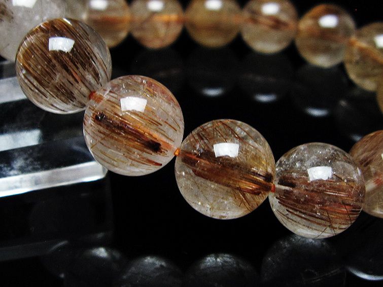ファイナルグレード金針ルチル水晶 ブレスレット 13mm [t15-11517] 3枚目