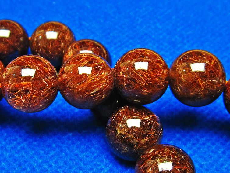 金針ルチル水晶 ブレスレット 13mm [T15-9128] 1枚目