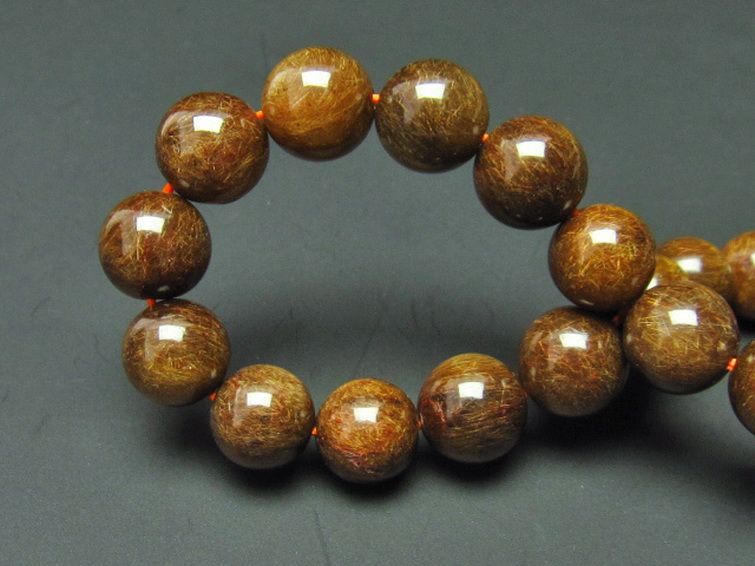 金針ルチル水晶 ブレスレット 11mm [t15-9613] 2枚目