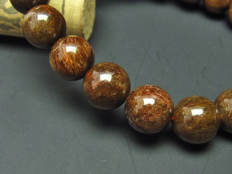 金針ルチル水晶 ブレスレット 11mm [t15-9613] 3枚目