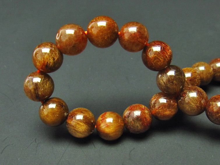 金針ルチル水晶 ブレスレット 8mm [t15-9615] 2枚目