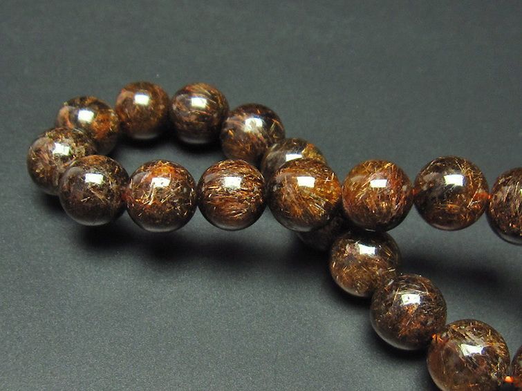 金針ルチル水晶 ブレスレット 11mm [T15-9647] 2枚目