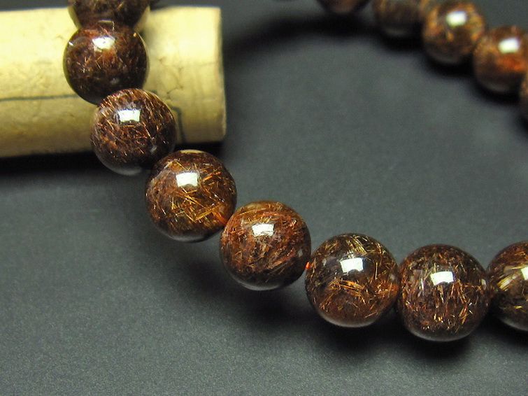 金針ルチル水晶 ブレスレット 11mm [T15-9647] 3枚目