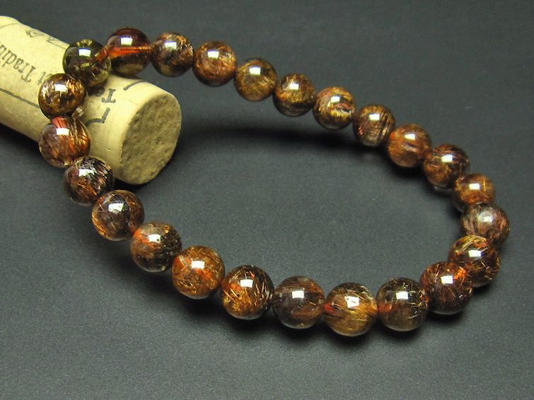 金針ルチル水晶 ブレスレット 9mm [t15-9648] 1枚目