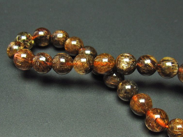 金針ルチル水晶 ブレスレット 9mm [t15-9648] 2枚目