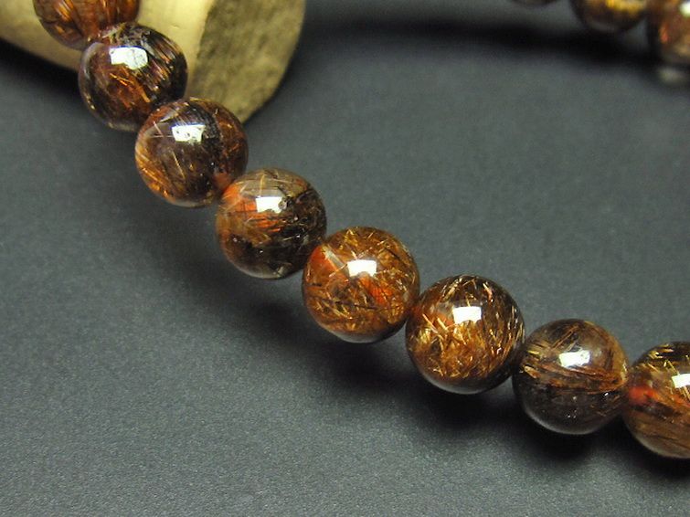 金針ルチル水晶 ブレスレット 9mm [t15-9648] 3枚目