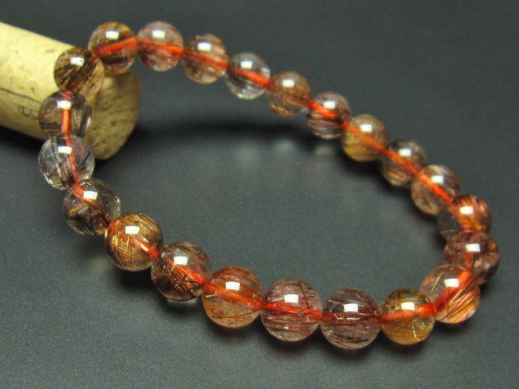 ファイナルグレード金針ルチル水晶 ブレスレット 9mm [t15-9653] 1枚目