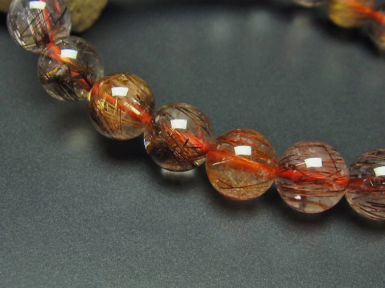 ファイナルグレード金針ルチル水晶 ブレスレット 9mm [t15-9653] 3枚目