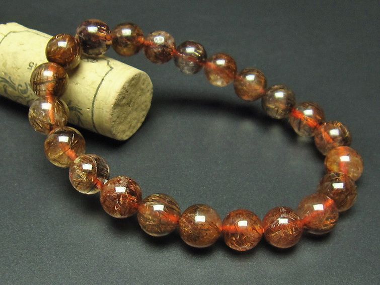 金針ルチル水晶 ブレスレット 9mm [t15-9697] 1枚目