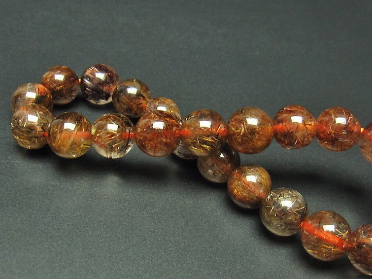 金針ルチル水晶 ブレスレット 9mm [t15-9697] 2枚目