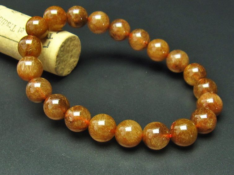 金針ルチル水晶 ブレスレット 10mm [t15-9756] 1枚目