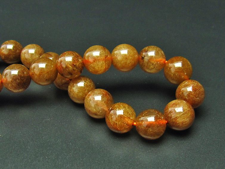 金針ルチル水晶 ブレスレット 10mm [t15-9756] 2枚目