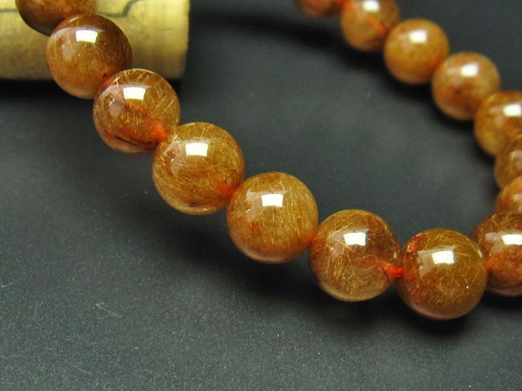 金針ルチル水晶 ブレスレット 10mm [t15-9756] 3枚目