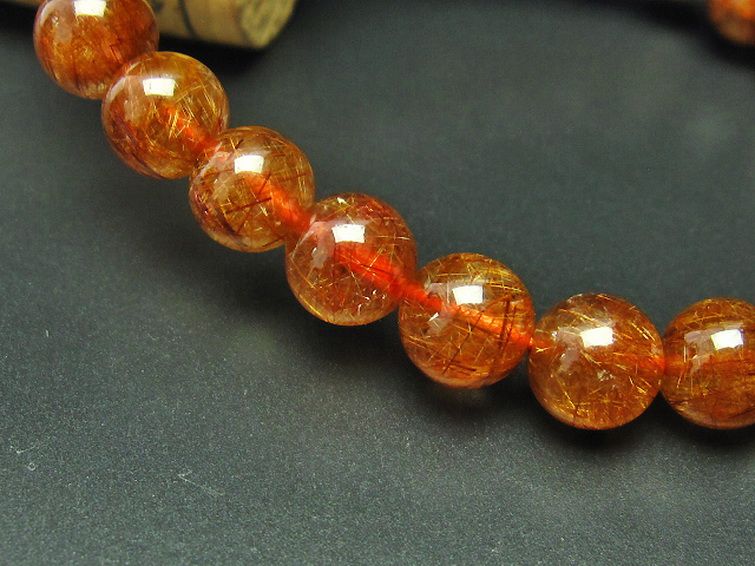 金針ルチル水晶 ブレスレット 9mm [T15-9779] 3枚目