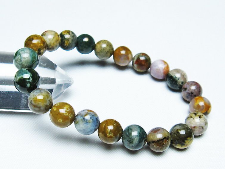 オーシャンジャスパー ブレスレット 9mm [t153-3180] 1枚目