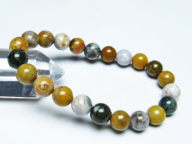 オーシャンジャスパー ブレスレット 9mm [T153-3181] 1枚目