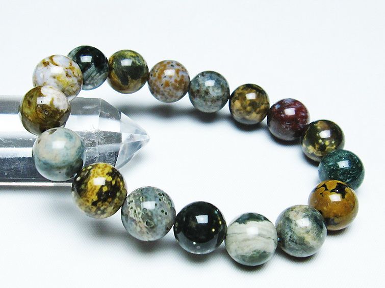 オーシャンジャスパー ブレスレット 12mm [t153-3203] 1枚目