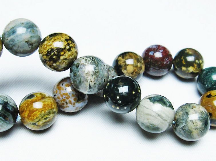 オーシャンジャスパー ブレスレット 12mm [t153-3203] 2枚目