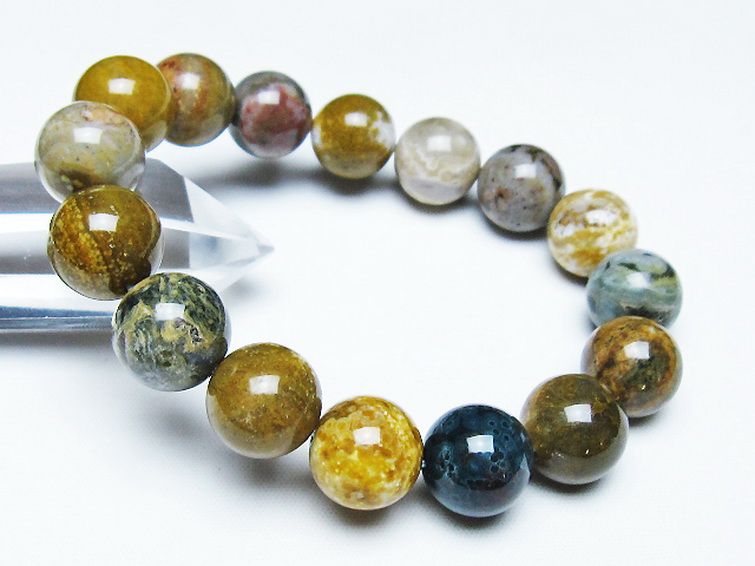 オーシャンジャスパー ブレスレット 13mm [t153-3346] 1枚目