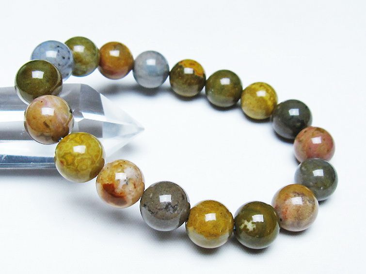 オーシャンジャスパー ブレスレット 12mm [t153-3356] 1枚目