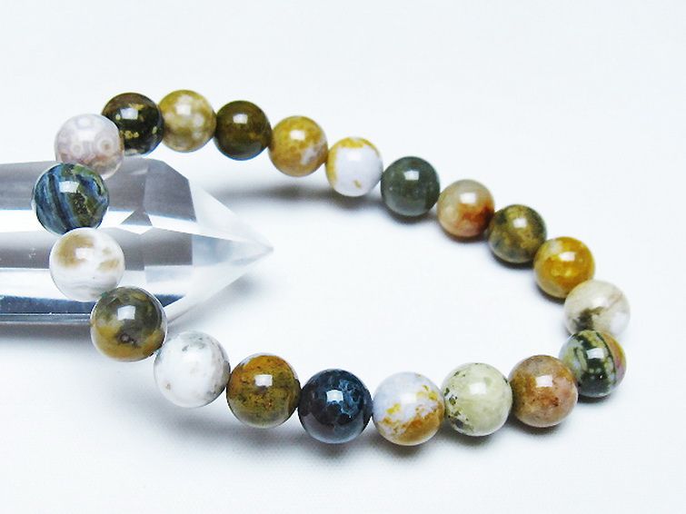 オーシャンジャスパー ブレスレット 9mm [T153-3383] 1枚目