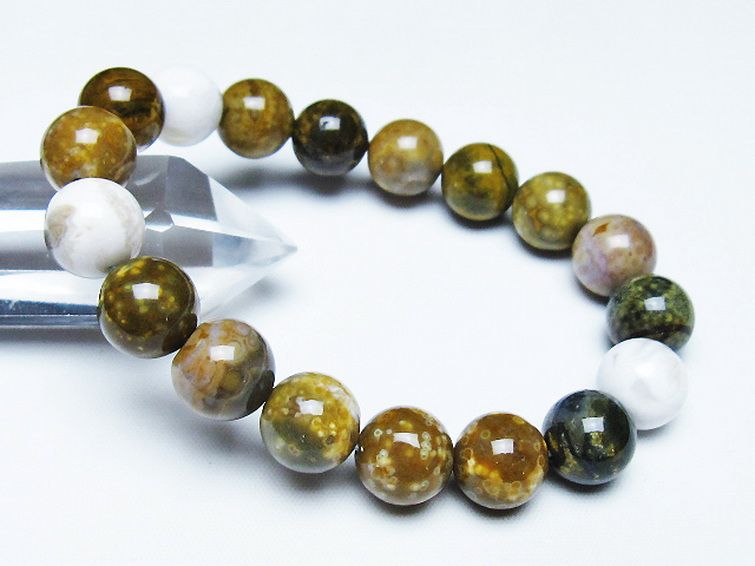 オーシャンジャスパー ブレスレット 12mm [t153-3425] 1枚目