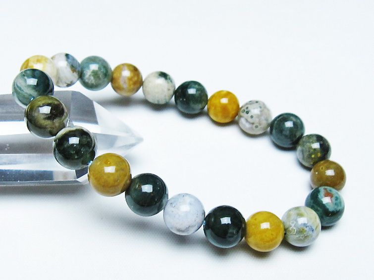 オーシャンジャスパー ブレスレット 9mm [t153-3438] 1枚目