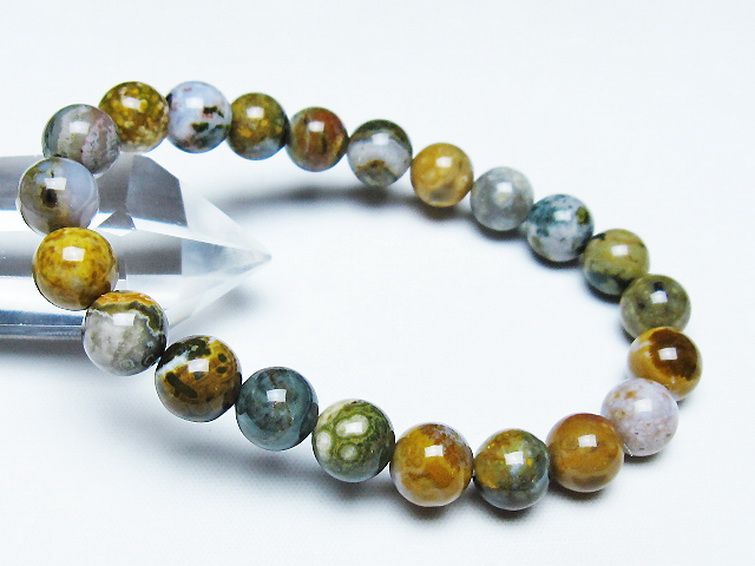 オーシャンジャスパー ブレスレット 9mm [t153-3439] 1枚目