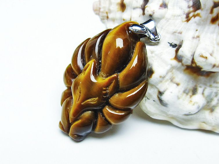 タイガーアイ ペンダント [t157-2895] 3枚目