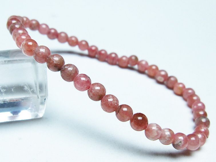 インカローズ ロードクロサイト ブレスレット 4mm [T16-15420] 1枚目