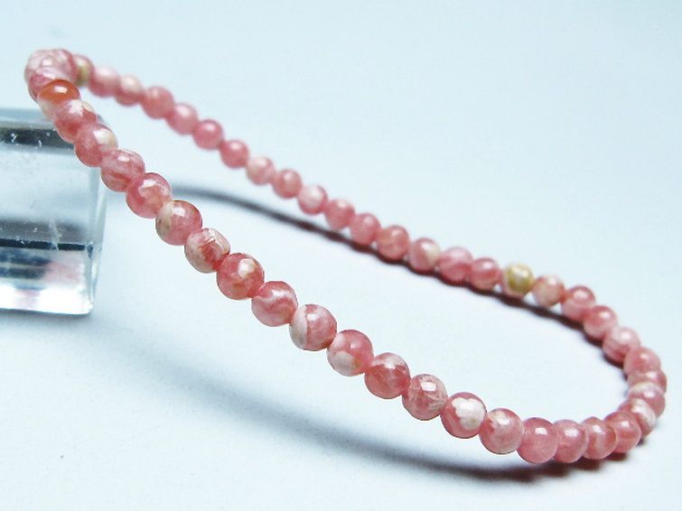 インカローズ ロードクロサイト ブレスレット 4mm [t16-15678]