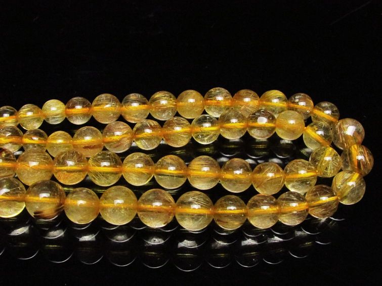 ゴールドタイチンルチル ネックレス 12mm [t162-336] 3枚目