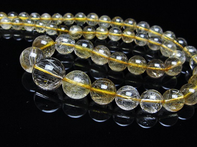 ゴールドタイチンルチル ネックレス 13mm [T162-687] 3枚目