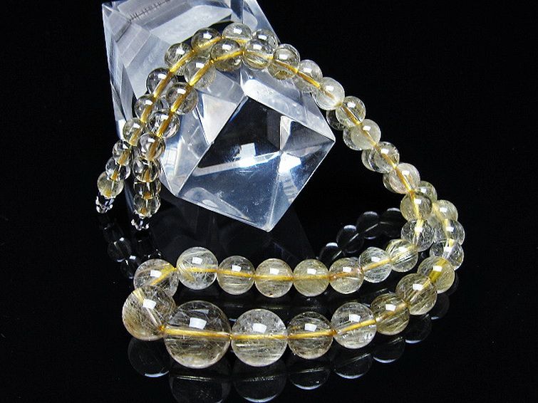 ゴールドタイチンルチル ネックレス 13mm [t162-688] 2枚目