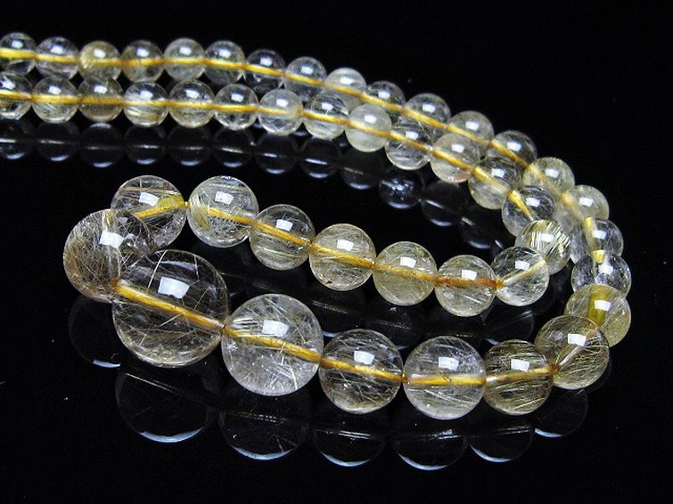 ゴールドタイチンルチル ネックレス 13mm [t162-688] 3枚目