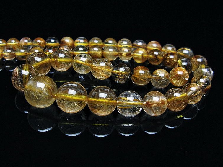 ゴールドタイチンルチル ネックレス 11mm [t162-712] 3枚目