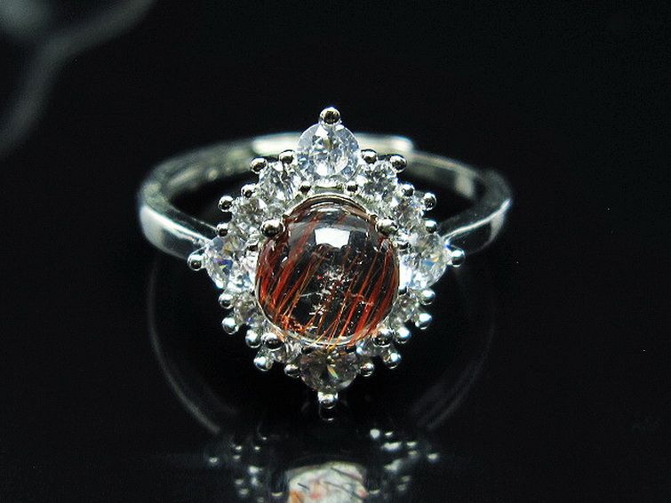 ファイナルグレード金針ルチル水晶 指輪 (30号)[T164-6555] 1枚目