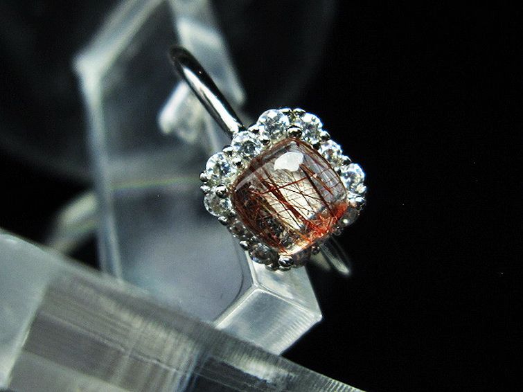 ファイナルグレード金針ルチル水晶 指輪 (16号)[T164-6789] 3枚目
