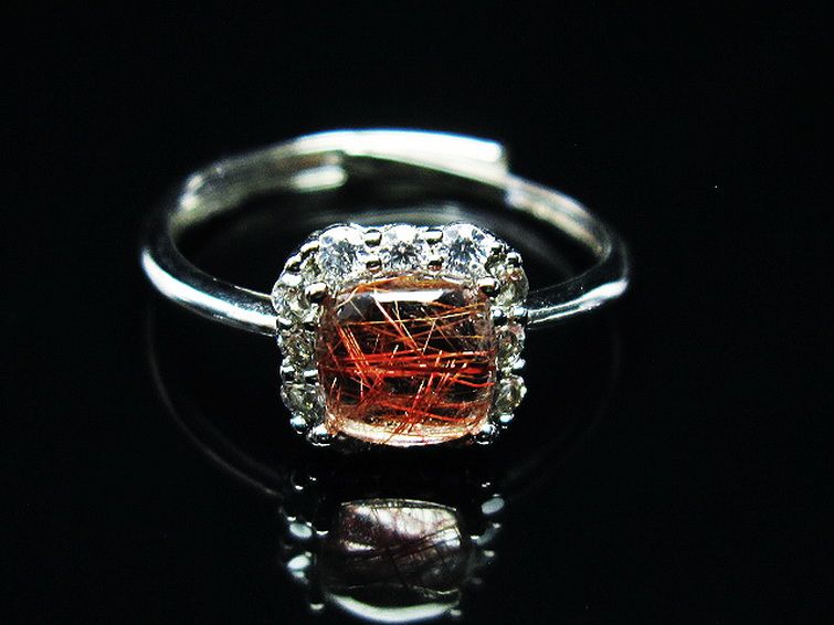 ファイナルグレード金針ルチル水晶 指輪 (16号)[T164-7079] 1枚目