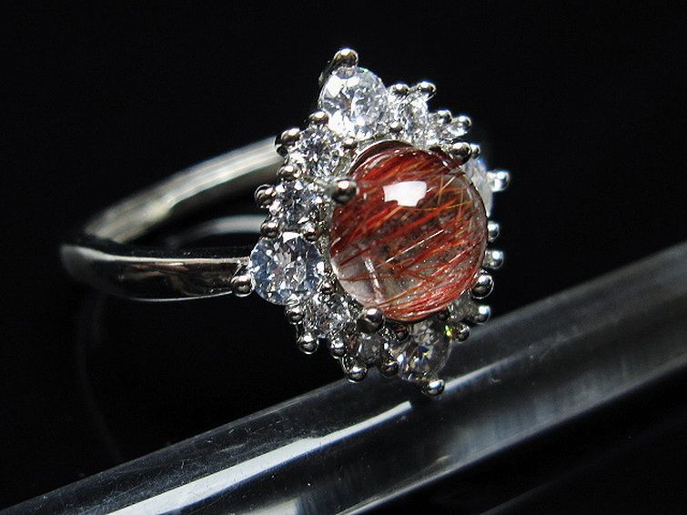 ファイナルグレード金針ルチル水晶 指輪 (20号)[T164-7494] 3枚目