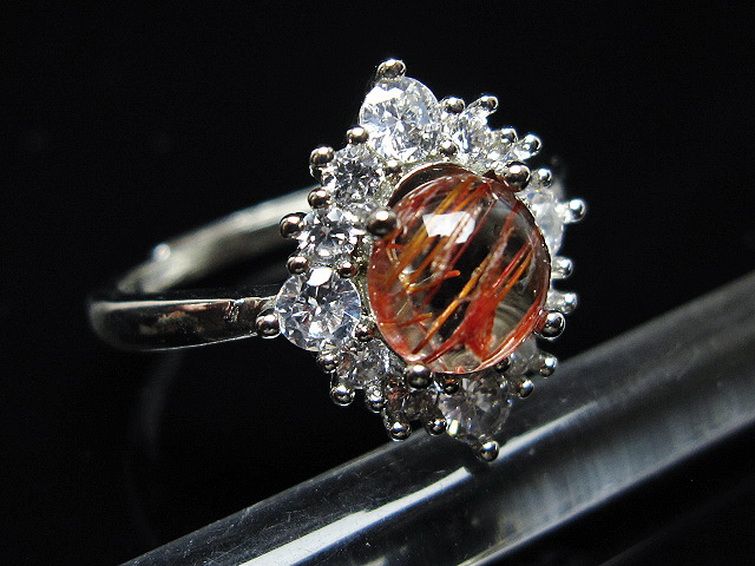 ファイナルグレード金針ルチル水晶 指輪 (18号)[T164-7512] 3枚目